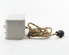 GE Hotpoint 3T38AAA1 Range Timer – left-side profile view with cloth-wrapped cord and vintage bakelite plug laid out