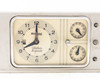 GE Hotpoint 3T38AAA1 Range Timer – closeup of clock face showing Hotpoint branding and Telechron Movement text with two timer sub-dials