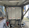 Capstone C65 undercarriage and base – braided flexible gas supply lines, pressure gauge, and electrical conduit connections