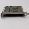 Interface PCI-2756AM motion control PCI card — angled side view showing 68-pin high-density bracket connector and main controller IC on green PCB