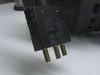 Close-up of 3-pin 250V / 20A power plug attached to the Strand Lighting par can fixture