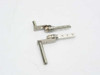 Multimedia 665 left and right LCD screen hinges — close-up showing spring barrel and mounting bracket tabs