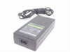 Sony PCGA-ACX1 AC adapter 19.5V 2.15A — three-quarter view showing top label, barrel plug cable, and IEC inlet