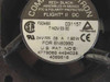 Close-up of Comair Rotron Flight II DC fan label showing 24V 0.08A 1.90W specs, CSA/UL/TUV/CE markings, EN60950 compliance, and Mexico assembly notation
