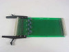 Nordiko Limited N601109EE Extender Board top view showing green PCB, blue trim pots, and black ejector handles