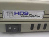 HDS ViewStation badge and power rocker switch close-up showing HDS logo and ViewStation branding on front panel
