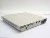 HDS View 3 MUC ViewStation rear panel showing HD-15 VGA video port, DIN keyboard port, DB-9 serial port, IEC AC inlet, and power switch