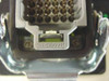 Han-DD 72M connector pin-face view – showing 72-pin high-density male contact array and locking hardware