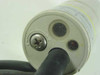 Omron E2K-C25ME1 sensing face end view showing 34mm face diameter with sensitivity adjustment screw
