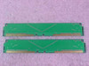 Dell PWR 9578D REV A02 RDRAM memory spacers — reverse side showing gold edge connector fingers and termination traces on both modules