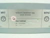 Vibro Meter SA IPC 619 M2-01 Signal Conditioner — close-up of front label reading 'vibro meter sa, Fribourg Switzerland, Signal Conditioner, Type IPC 619 M2-01' with INPUT and OUTPUT circular connectors visible