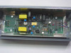 Vibro Meter SA IPC 619 M2-01 Signal Conditioner — interior PCB view showing vibro-meter branded green circuit board with yellow capacitors, transformer, and analog circuitry