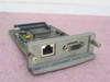 HP Jetdirect 600N J3112A Token Ring printer network card – front panel showing RJ-45 and DB9 connectors with Hewlett-Packard label