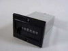 Veeder-Root 744096-217 counter front panel showing 6-digit mechanical drum display in black housing with panel mount flange