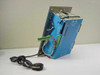 Anaheim Automation DPY65352 Programmable Driver Pack – angled left-side view showing blue housing, top wiring harness, and attached cable
