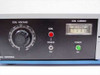 RDJ Controls stage controller front panel — Coil Voltage dial 0–100%, Coil indicator, Power ON switch, and DC Ammeter 0–4A