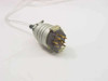 Multi-pin circular sensor cable connector – gold pin contact array on braided cable