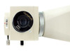 Olympus PM-10AD camera head — front close-up showing Olympus lens, Japan and serial number markings, and PM-10AD label on side