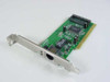 Linksys LNE100TX EtherFast 10/100 PCI NIC – angled front view showing RJ-45 port and PCI edge connector