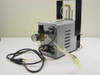 Ultramation OA-4 Pneumatic Linear Thruster — right side view showing silver compressor pump body, brass regulator/filter assembly, WIKA pressure gauge, and AC power cord