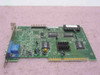 STB Systems 1X0-0554-305 AGP video card reverse-angle top view showing component side and AGP slot fingers
