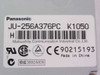 Panasonic JU-256A376PC K1050 label close-up showing model number, Matsushita Communication Industrial branding, CE and UL markings, Made in China
