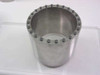 South Bay Technology large stainless steel cylinder with bolt-stud ring flange — angled front view