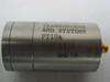 Side view of Transducers and Systems FT10A LVDT transducer showing engraved model label, S/N 1114, date code 96 19, stainless steel cylindrical body