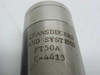 Transducers and Systems FT50A LVDT transducer body close-up showing engraved markings: FT50A and C-4413