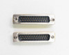 CMH DB25 25-pin male to male gender changers — straight-on pin view showing gold pin arrangement in black insulator