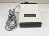 Unbranded digital remote cash register LCD customer display — front and top view showing LCD window and attached cable