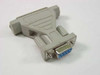 DB25 Male to DB9 Female serial adapter – rear view showing DB9 9-pin female connector