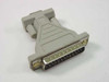 DB25 Male to DB9 Female serial adapter – front view showing DB25 25-pin male connector