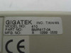 Gigatek Model 410 BMR417-04 label showing model number, part number, and MFG number A 0299-0532