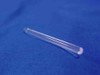 Tegal 40-297-002 903e plasma etcher lift pin — angled three-quarter view showing tapered ends and transparent quartz body