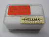 Hellma QX synthetic quartz cuvettes in original plastic storage case with orange label showing Dicke 9.9mm and quantity 2, Hellma Worldwide branding visible