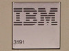 IBM 3191 model badge close-up on the front bezel of the logic base
