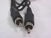 Compaq 247088-001 RCA cable close-up of two male RCA phono connectors with chrome tips