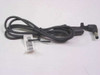 DC barrel extension cable 295945-001 with right-angle tip — full cable coiled on white background with barcode tag visible