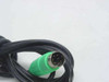 Dell Logitech M-SAW34 PS/2 mouse — close-up of green 6-pin Mini-DIN PS/2 connector on cable end
