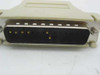 DB25 Male to RJ45 serial adapter — close-up of DB25 male connector face showing two rows of gold-plated pins