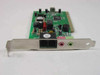 Encore ENF656-PCIG-INPR PCI 56K modem card – front bracket view showing RJ-11 phone jack and 3.5mm mic and speaker audio jacks