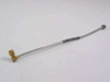 Harbour Industries 200086-014 7-inch microwave SMA cable full view showing flexible stainless-jacketed body with part number label and both SMA connectors