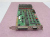 MFX MF/FD 6X00852 8-bit ISA long serial memory controller card — angled front view showing DB25 and DB9 bracket connectors, memory ICs, and full PCB layout