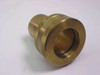 MDC brass coupling assembled – front-on angled view showing O-ring seated in bore and knurled collar detail