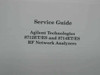 Agilent Technologies 08714-90017 8712ET/ES and 8714ET/ES RF Network Analyzer Service Guide