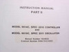 Singer Instrumentation Instruction Manual Part II title block closeup — Model 9514C Spec 2010 Controller and Model 9515C Spec 2011 Oscillator, Manual Number 110-6033, Contract Number 0163-74-C-0253
