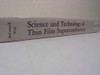 Science and Technology of Thin Film Superconductors — spine view showing McConnell Wolf editors and title