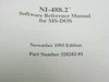NI-488.2 Software Reference Manual title page showing November 1993 Edition and Part Number 320282-01