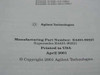 Publication details page showing Manufacturing Part Number E4401-90237, supersedes E4401-90221, Printed in USA, April 2001